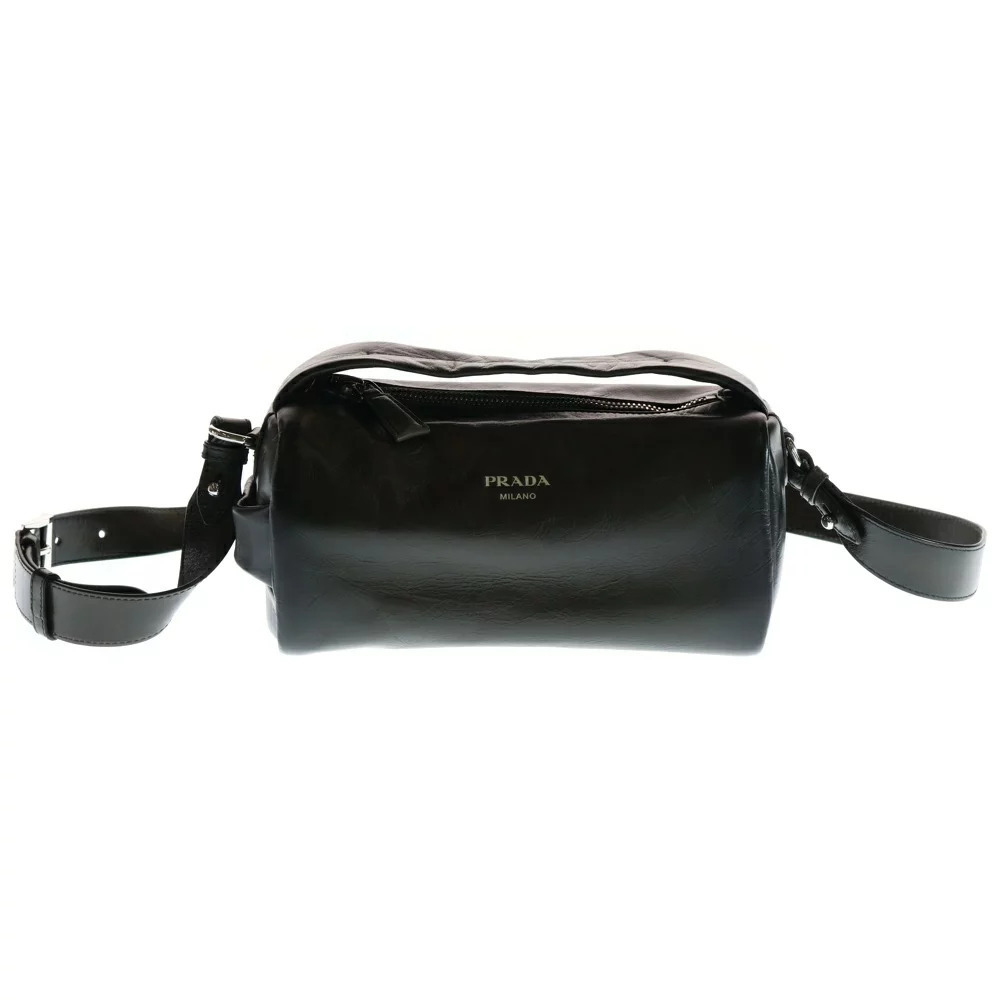 PRADA Nappa Leather Bag Shoulder Handbag Khaki Green - Picture 1 of 6